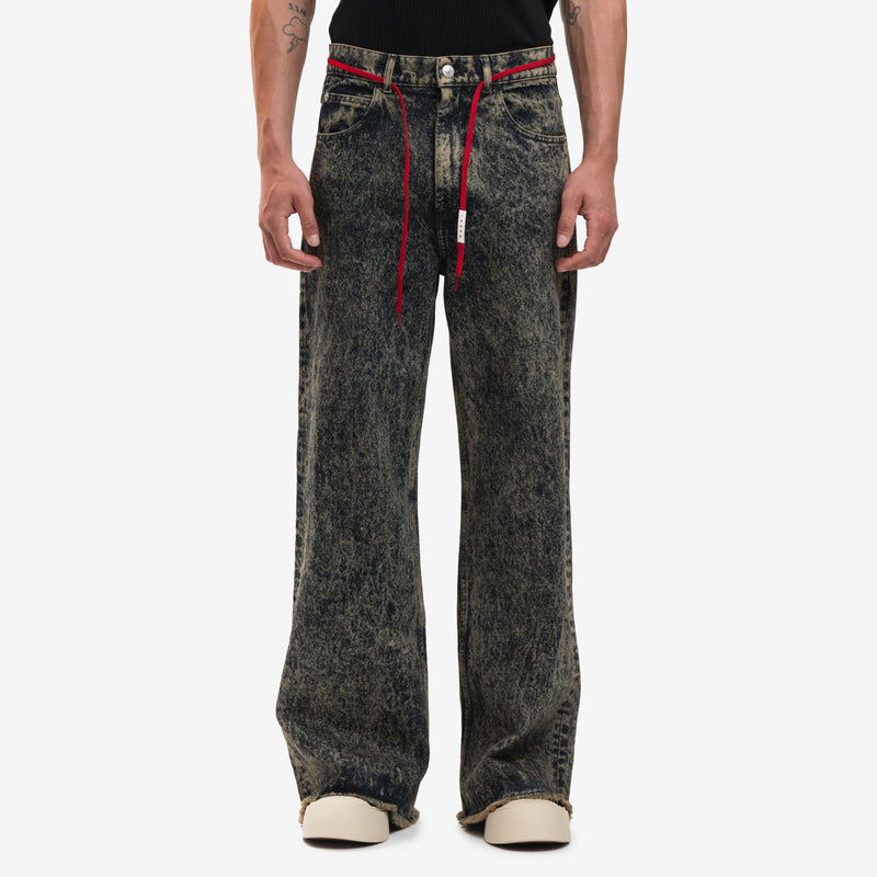 Marble Dyed String Jeans