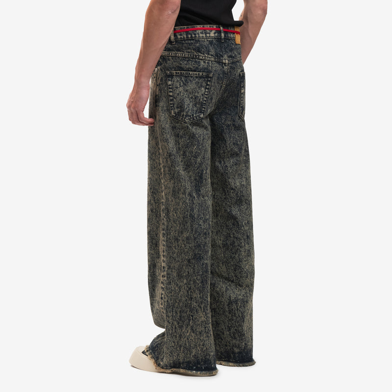 Marble Dyed String Jeans