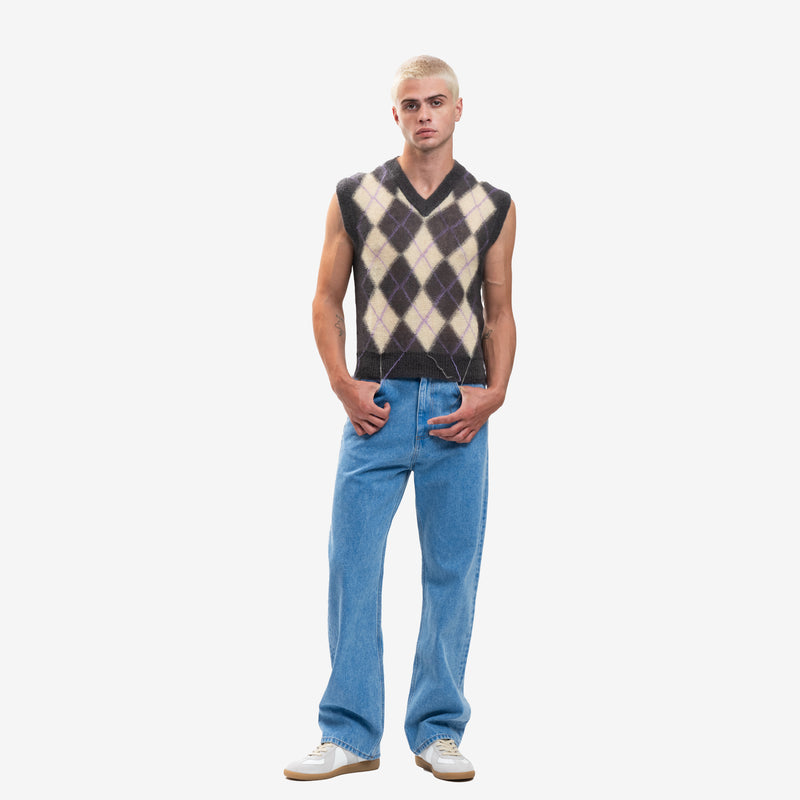 Argyle Light Mohair Sweater Vest