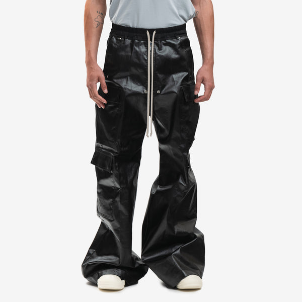 Rick Owens Men Cargo Pants Cargobelas Pants in Black