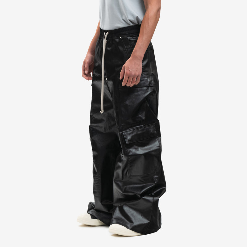 Rick Owens Men Cargo Pants Cargobelas Pants in Black