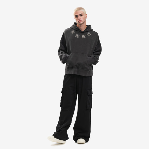 Mens Palm Angels Cargo Pants Monogram in Black