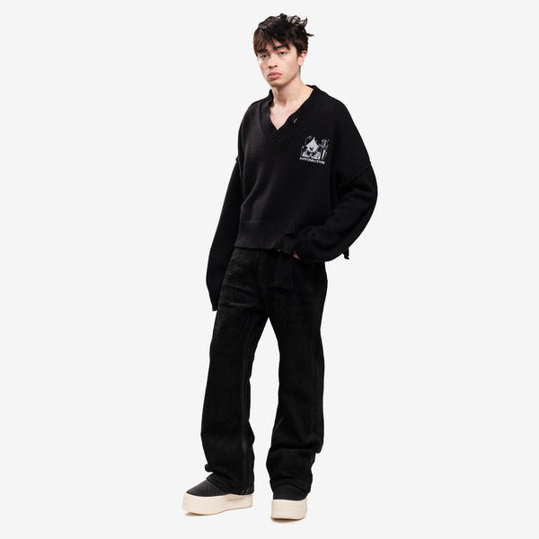 Mens Rick Owens DRKSHDW Corduroy Geth Jeans in Black