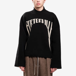 Unisex Rick Owens Black Porterville Jumbo Crewneck Sweater