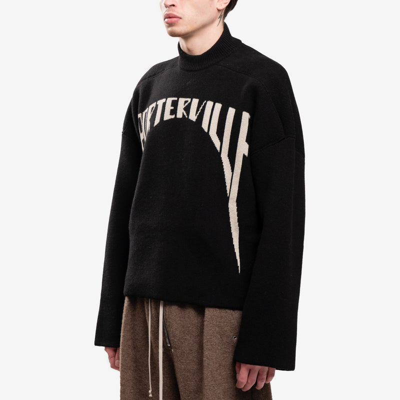 Unisex Rick Owens Black Porterville Jumbo Crewneck Sweater