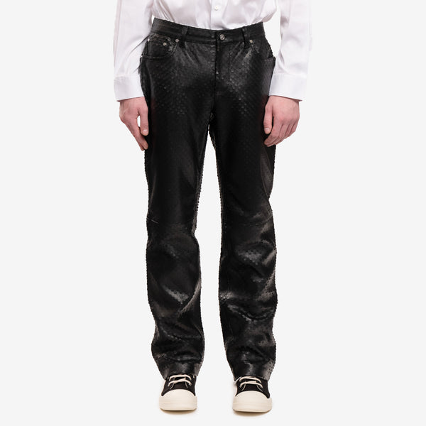 Hole Punch Leather Worker Pants