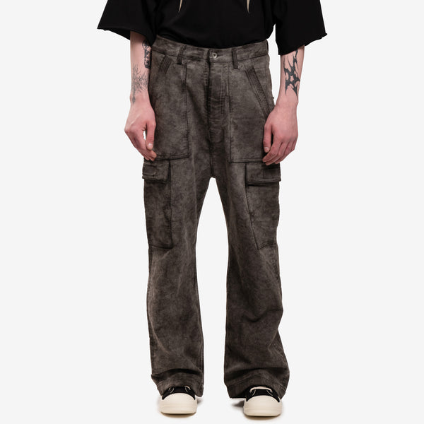 Mens Rick Owens Pants - DRKSHDW Cargo Trousers in Dust