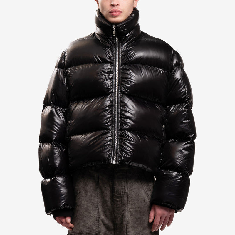 Mens Rick Owens Turtle Down Puffer Jacket in Black