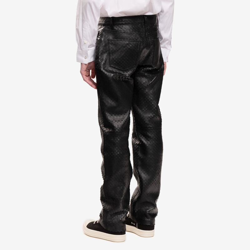 Hole Punch Leather Worker Pants