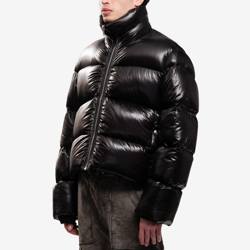 Mens Rick Owens Turtle Down Puffer Jacket in Black