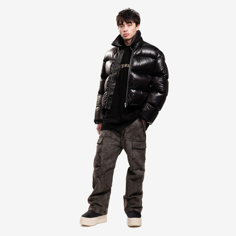 Mens Rick Owens Turtle Down Puffer Jacket in Black