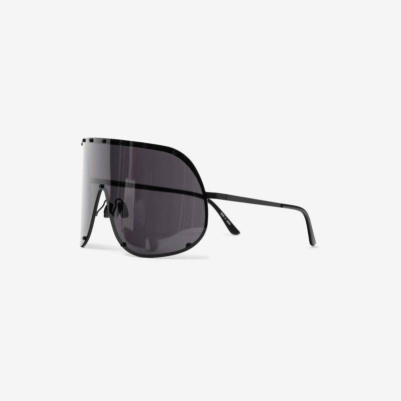 Unisex Rick Owens Eyewear Shield Sunglasses in Black