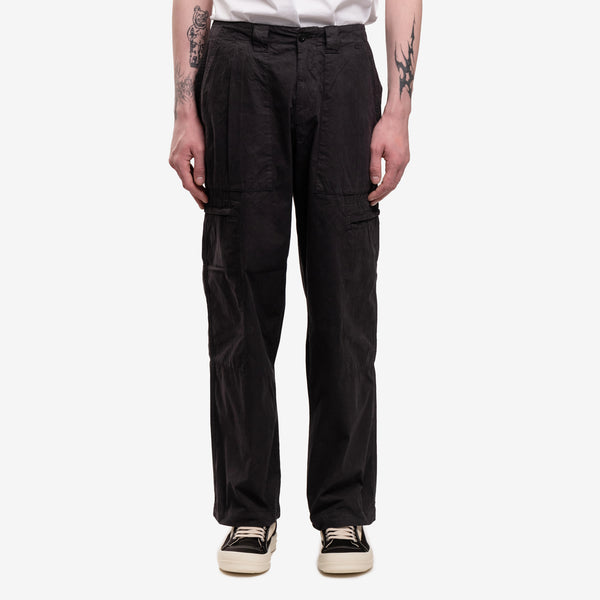 C.P. Company Mens Microreps Loose Utility Pants in Black Sand