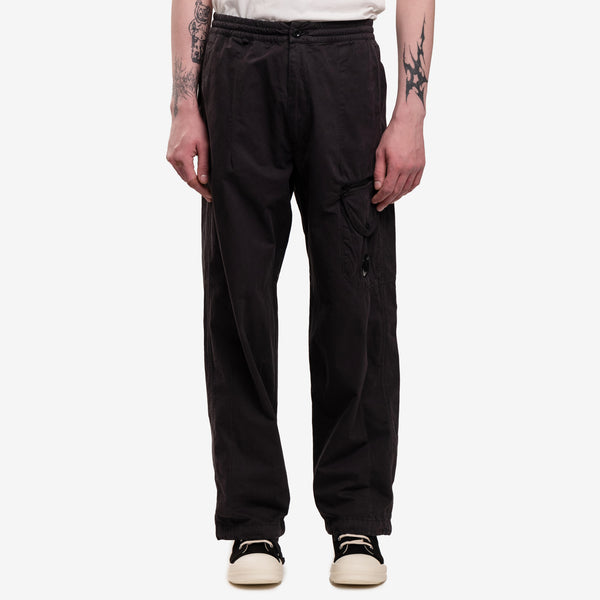 C.P. Company Mens Microreps Boxy Lens Cargo Pants in Black Sand