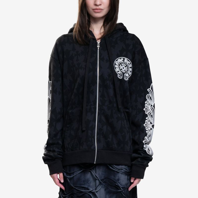 CH Classic Scroll Multi Cross Print Zip Up Hoody