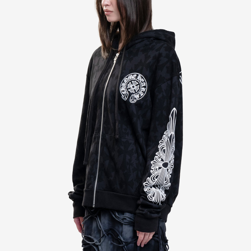 CH Classic Scroll Multi Cross Print Zip Up Hoody