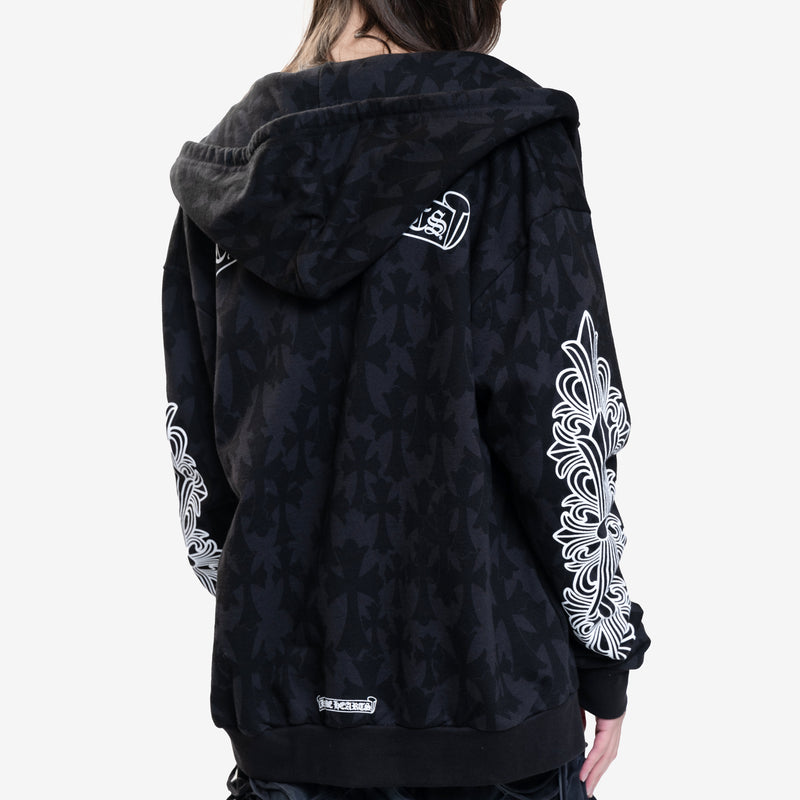 CH Classic Scroll Multi Cross Print Zip Up Hoody