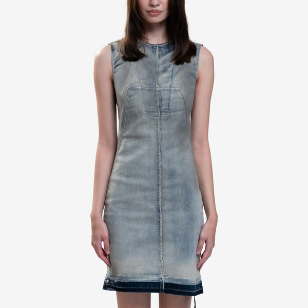 Womens Splintered Denim Dress