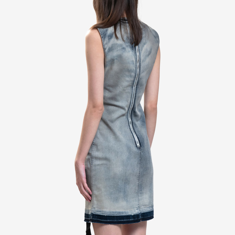 Womens Splintered Denim Dress