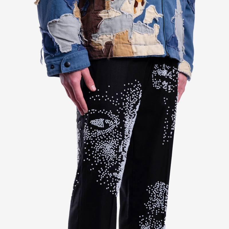 Faces Beaded Suit Pants