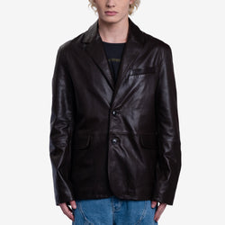 Leather Two Button Jacket