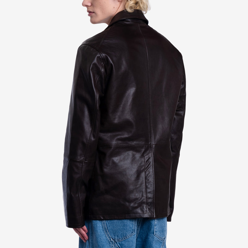 Leather Two Button Jacket