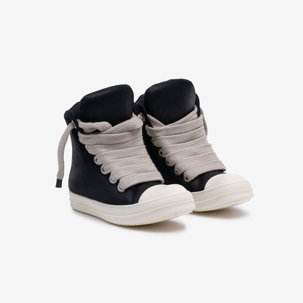 Mens Rick Owens High-Top Jumbolace Padded Leather Sneakers