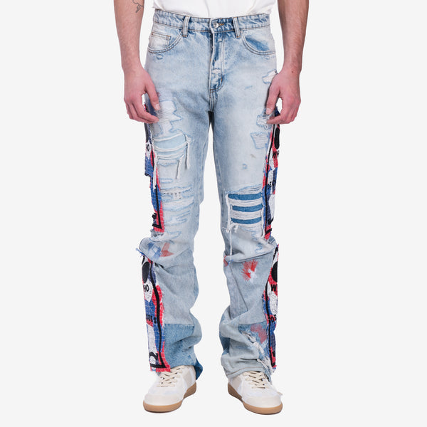 Mens Who Decides War Glory Jeans in Multicolour