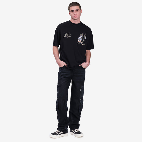 Mens Represent Clothing Hermes T-Shirt in Jet Black