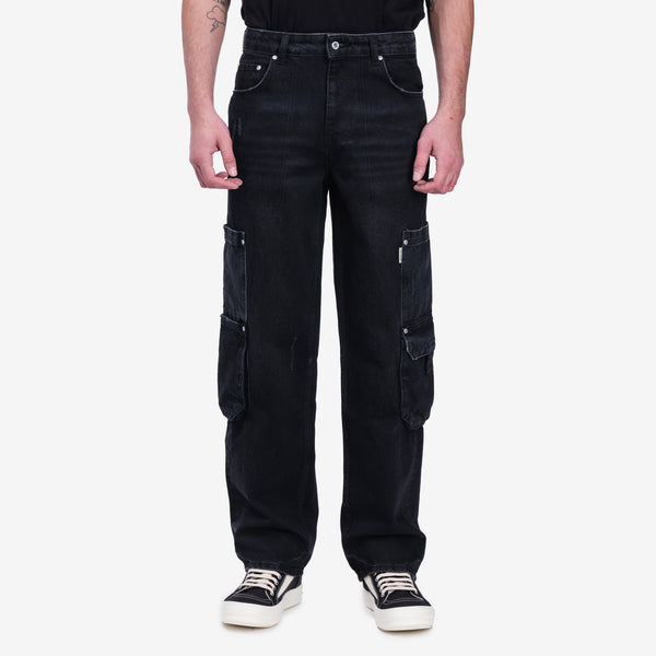 Represent Clothing Mens R3 Workshop Jeans in Black