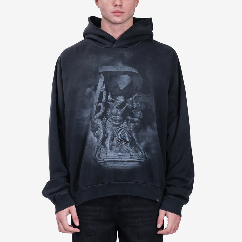 Mens Represent Clothing Atlas Hoodie in Stained Black