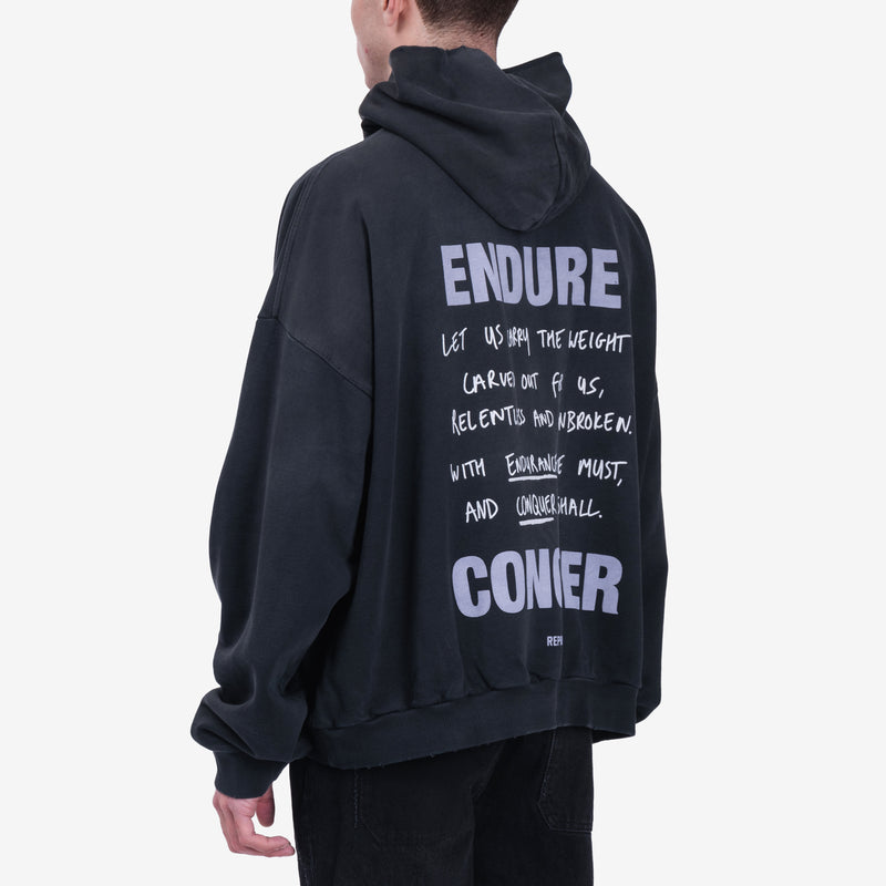 Mens Represent Clothing Atlas Hoodie in Stained Black