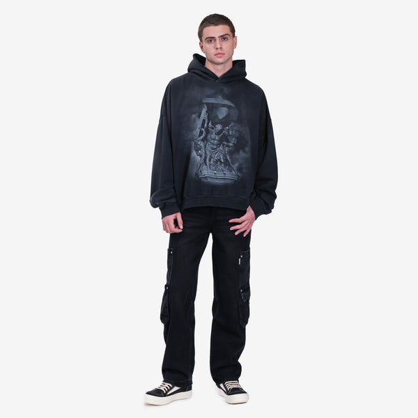 Mens Represent Clothing Atlas Hoodie in Stained Black