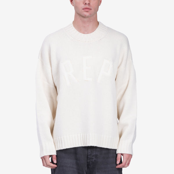 Mens Represent Clothing Rep Sweater in Oat