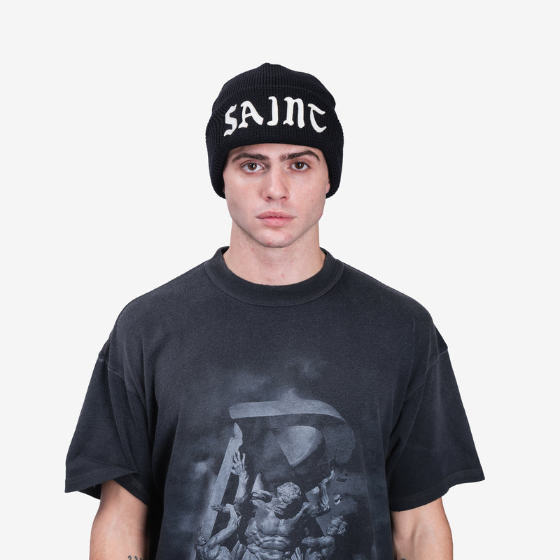 Mens Saint Mxxxxxx - Saint Beanie in Black