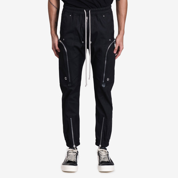 Mens Rick Owens Bauhaus Cargo Pants in Black