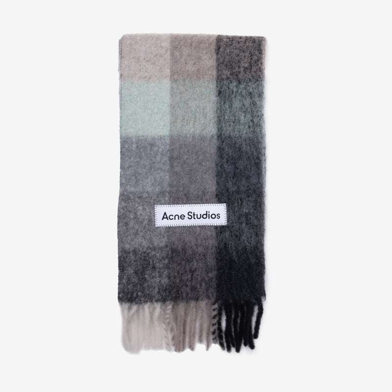 Mohair Checked Scarf