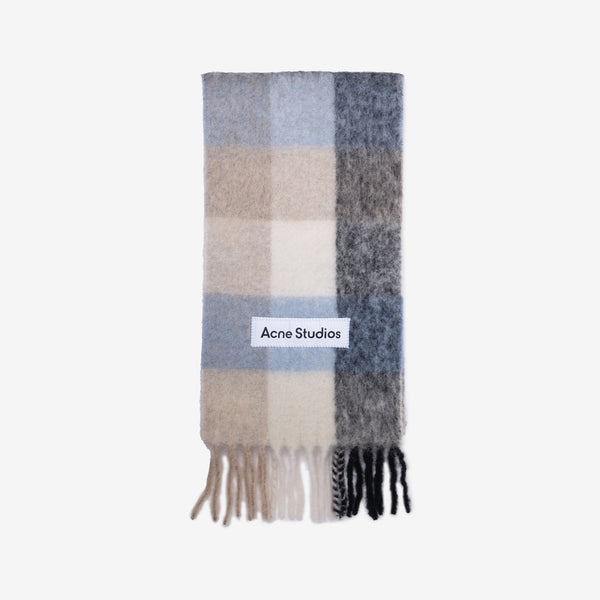 Mohair Checked Scarf