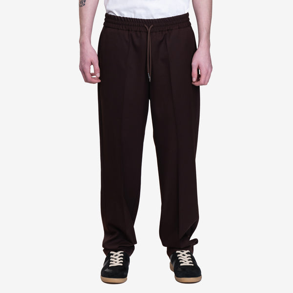 Drôle de Monsieur Mens Le Pantalon Droit Laine in Dark Brown