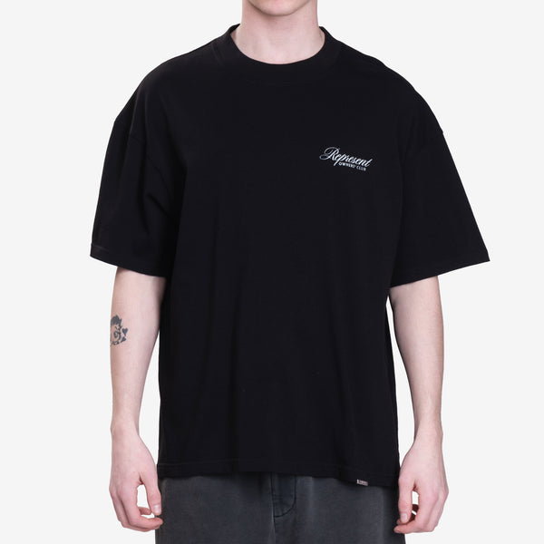 Mens Represent Clo Owners Club Script T-Shirt in Black