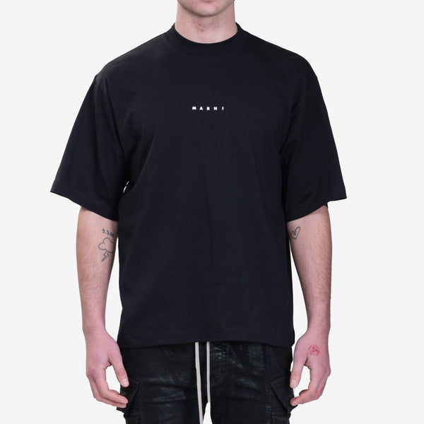 Mens MARNI Mini Logo T-Shirt in Black