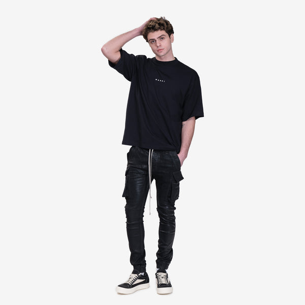 Mens MARNI Mini Logo T-Shirt in Black