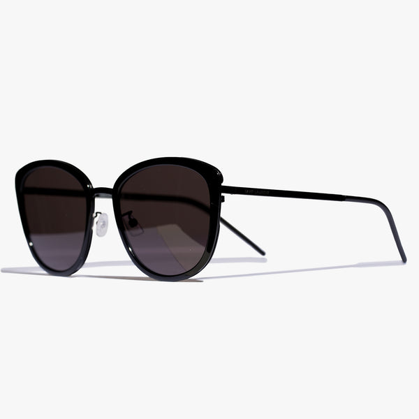 SAINT LAURENT Eyewear - Ladies Black Round Slim Sunglasses