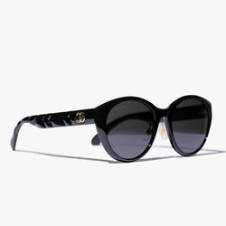 GUCCI Eyewear Womens Black Oval Sunglasses