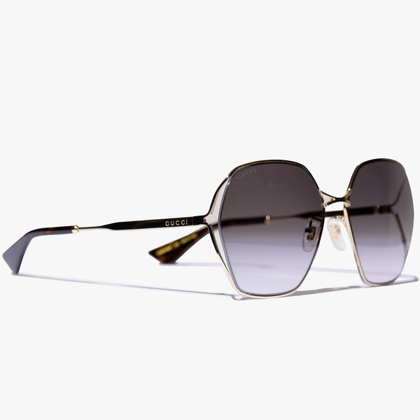 GUCCI Eyewear - Ladies Gold Square Frame Sunglasses