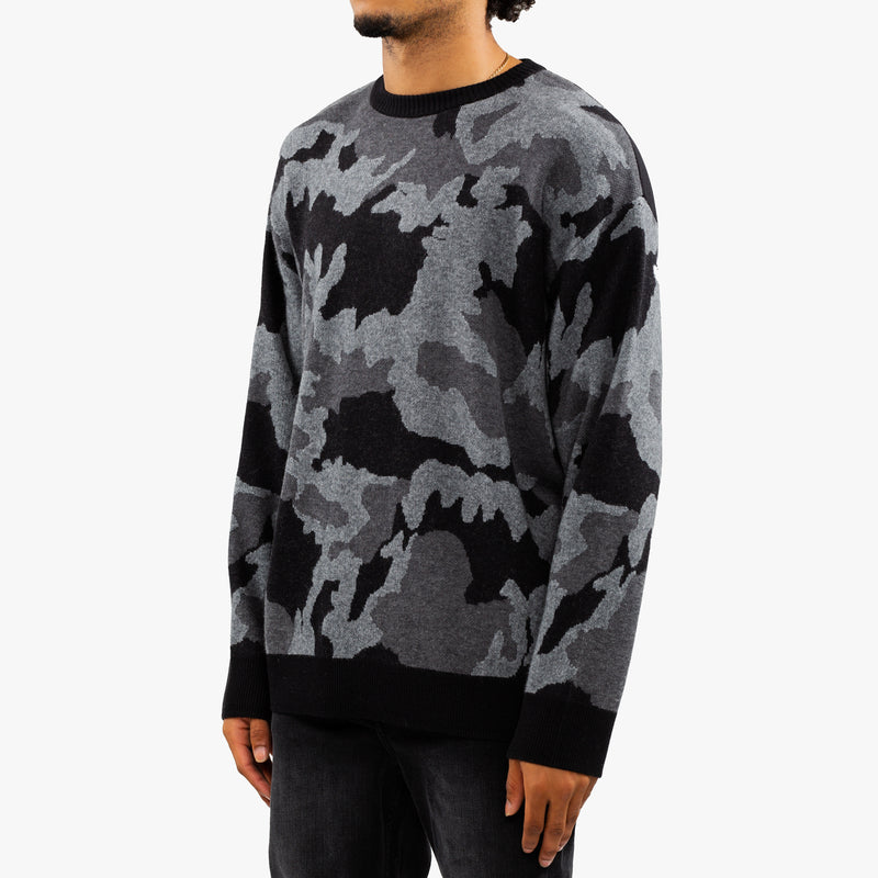 Juun.J - Camouflage Knit Sweater in Ash