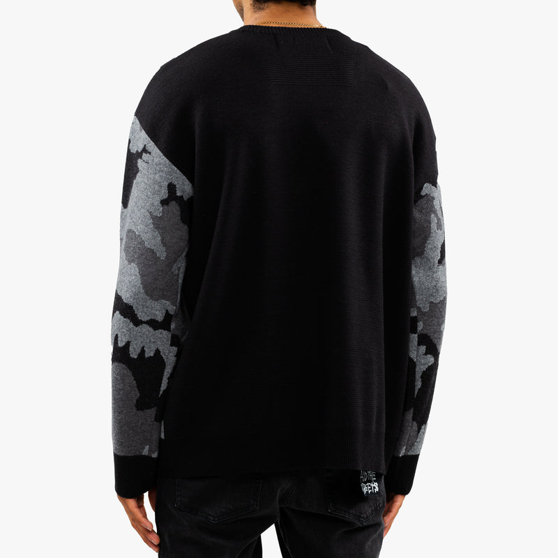 Juun.J - Camouflage Knit Sweater in Ash