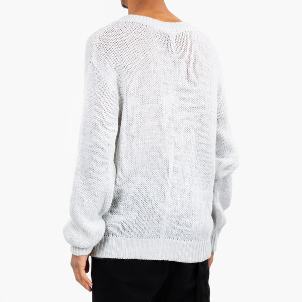 Unravel Project Ben Taverniti - Mesh Wool Sweater in Light Grey