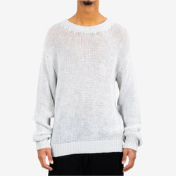 Unravel Project Ben Taverniti - Mesh Wool Sweater in Light Grey