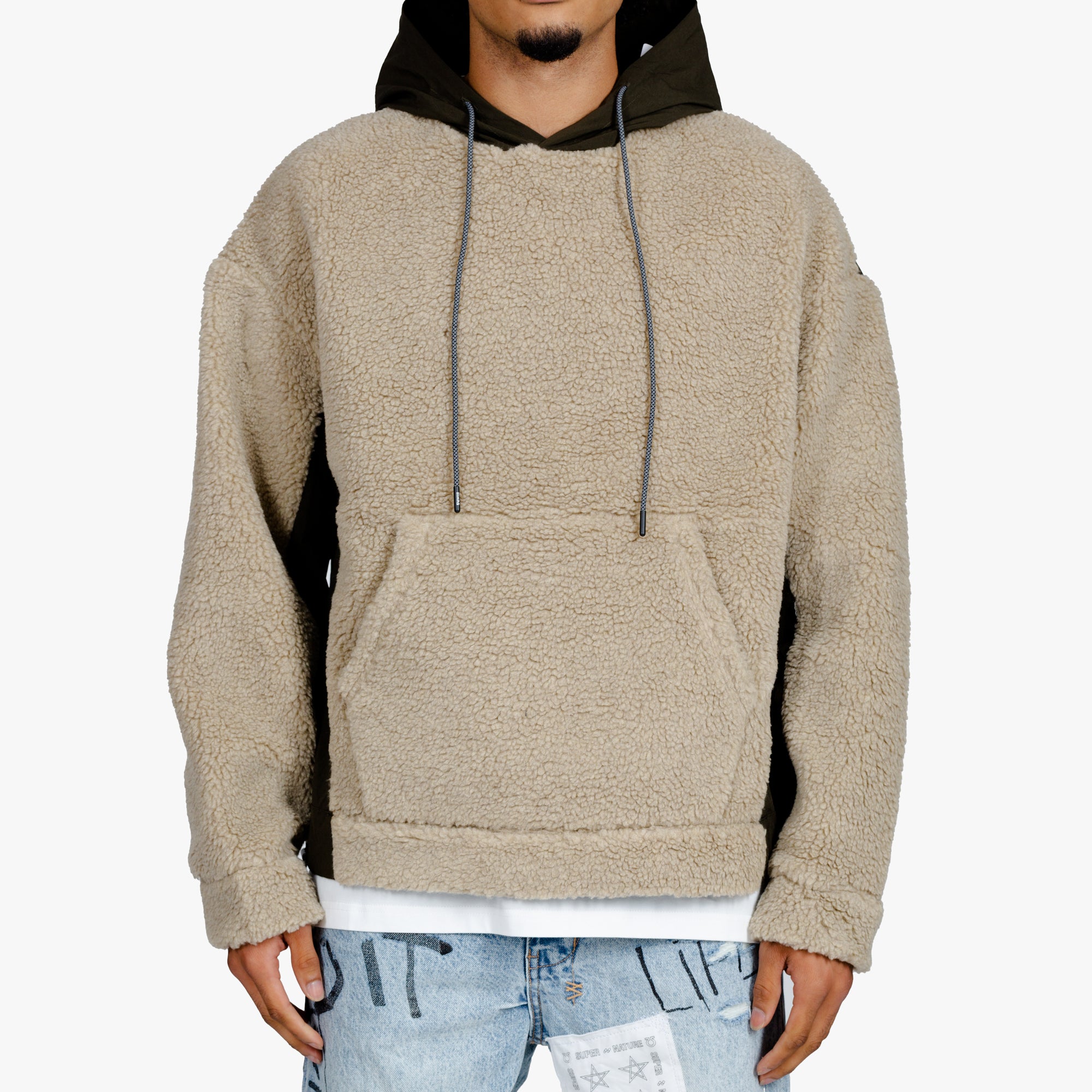 Sherpa Mixed Hoodie